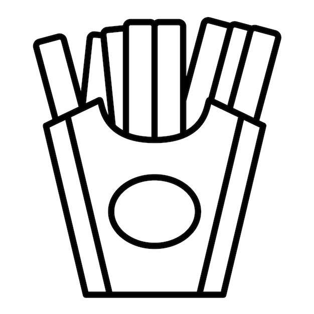 Estilo de ilustración vectorial de las papas fritas