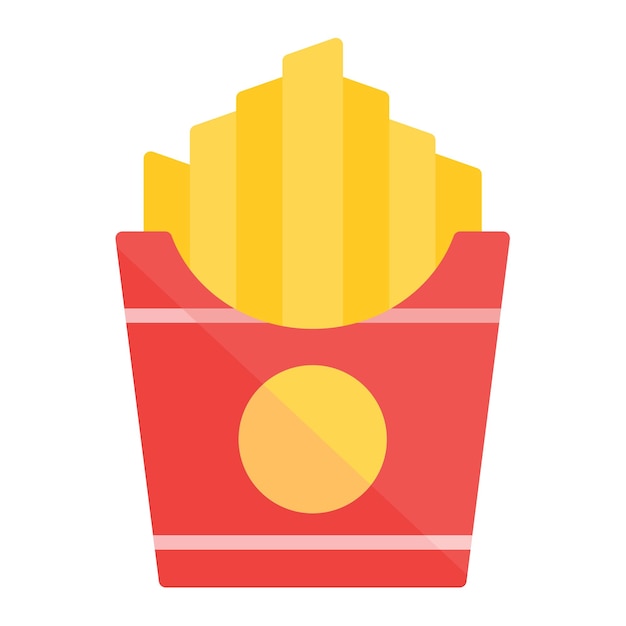 Vector estilo de ilustración vectorial de las papas fritas