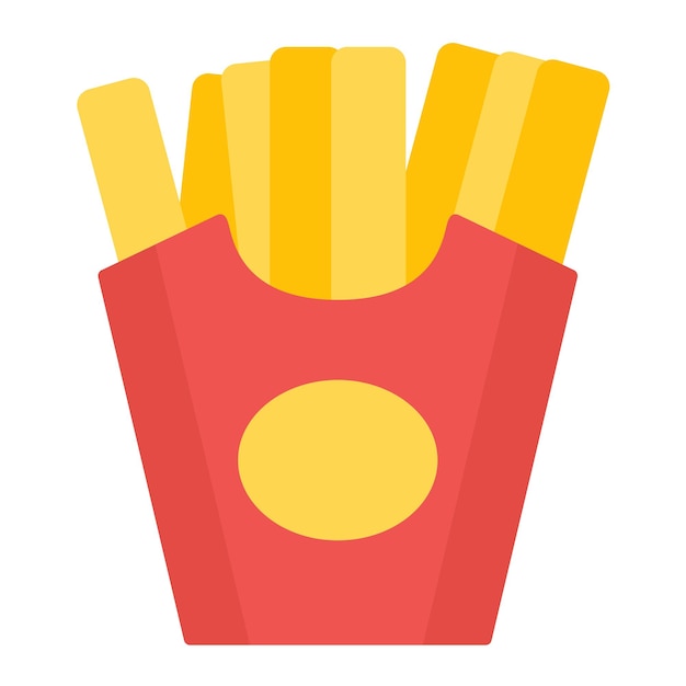 Vector estilo de ilustración vectorial de las papas fritas