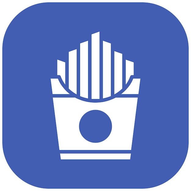 Estilo de ilustración vectorial de las papas fritas