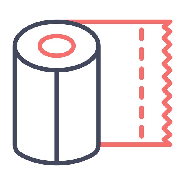 Estilo de ilustración vectorial del papel higiénico