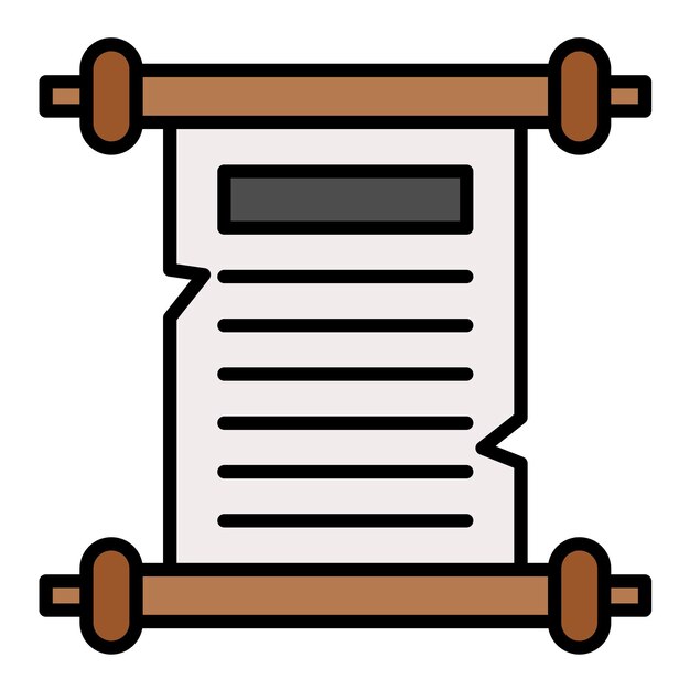 Estilo de ilustración vectorial del papiro