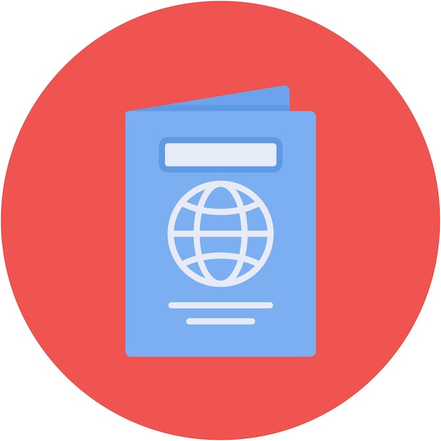 Estilo de la ilustración vectorial del pasaporte