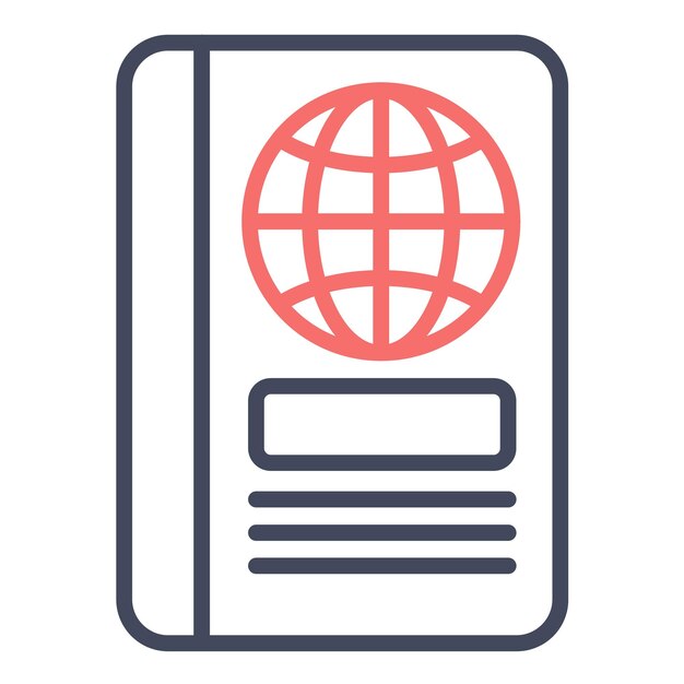Estilo de la ilustración vectorial del pasaporte