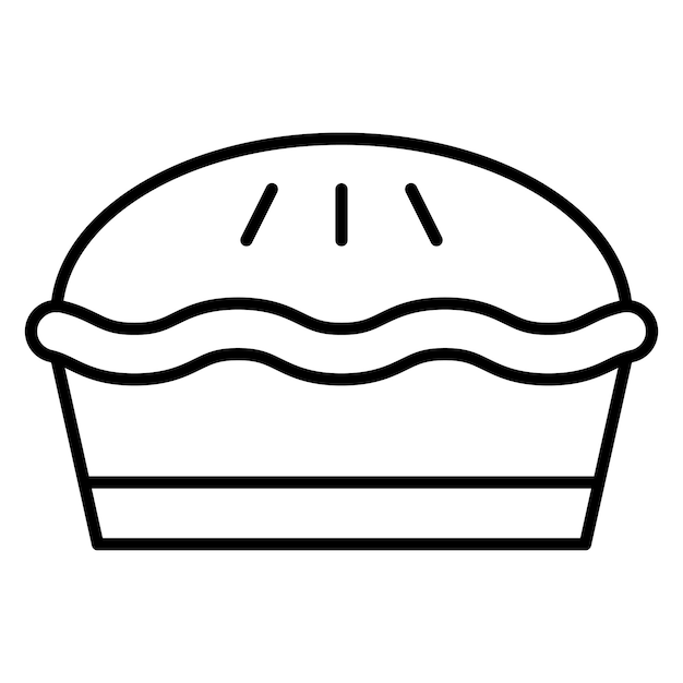 Estilo de ilustración vectorial del pastel