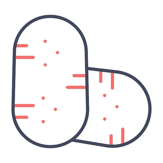 Estilo de ilustración vectorial de las patatas