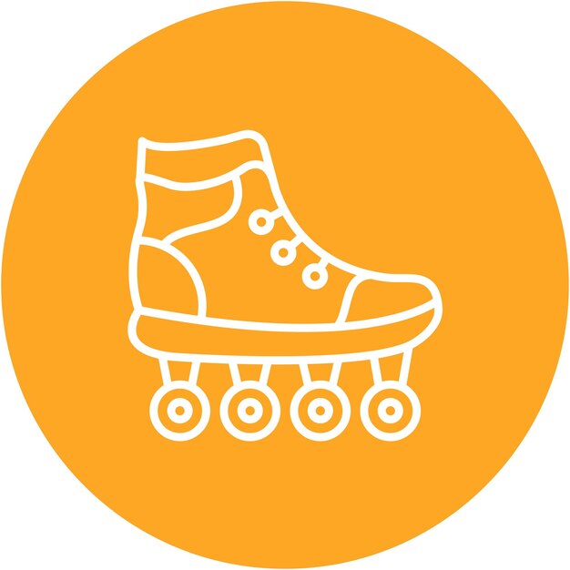 Estilo de ilustración vectorial de patines de rodillos