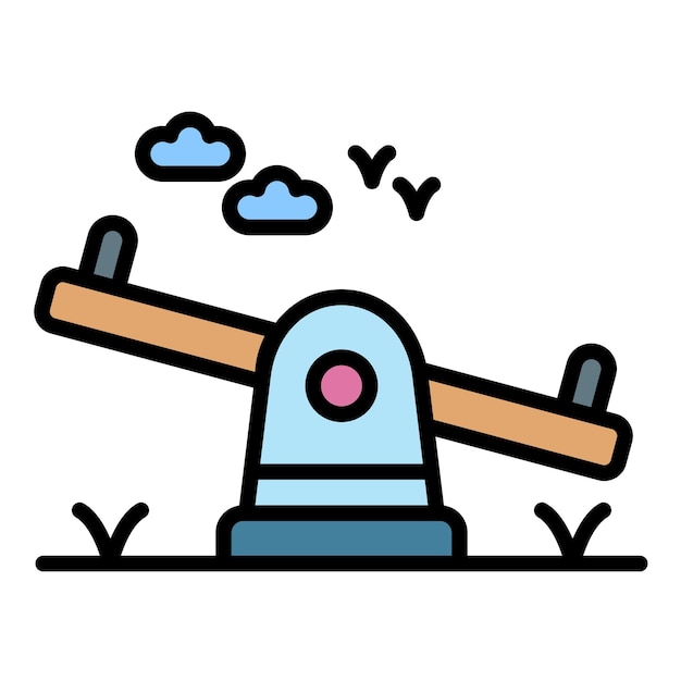Estilo de ilustración vectorial del patio de recreo