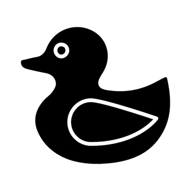 Estilo de ilustración vectorial del pato de goma