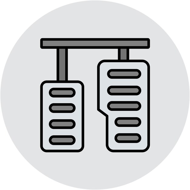 Estilo de ilustración vectorial de los pedales