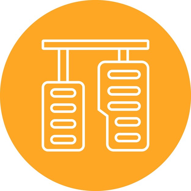 Estilo de ilustración vectorial de los pedales