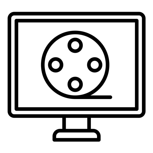 Estilo de ilustración vectorial de la película