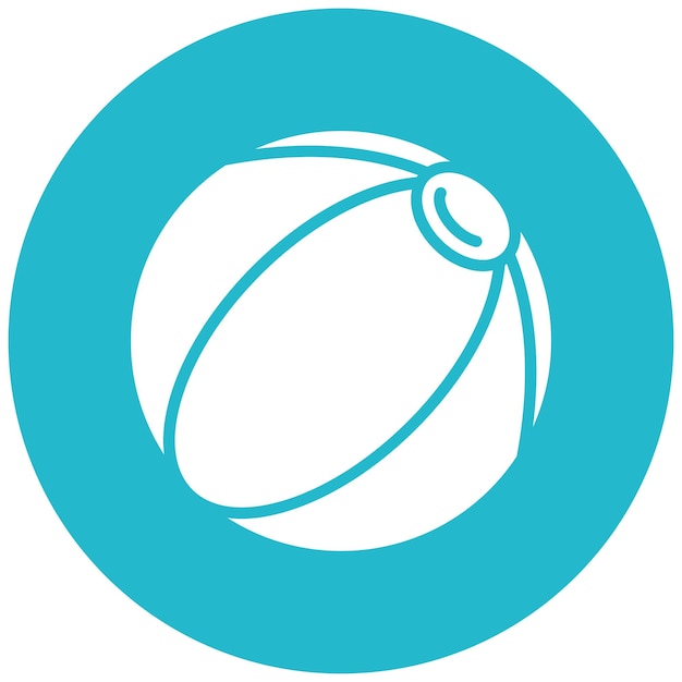 Estilo de ilustración vectorial de la pelota de playa