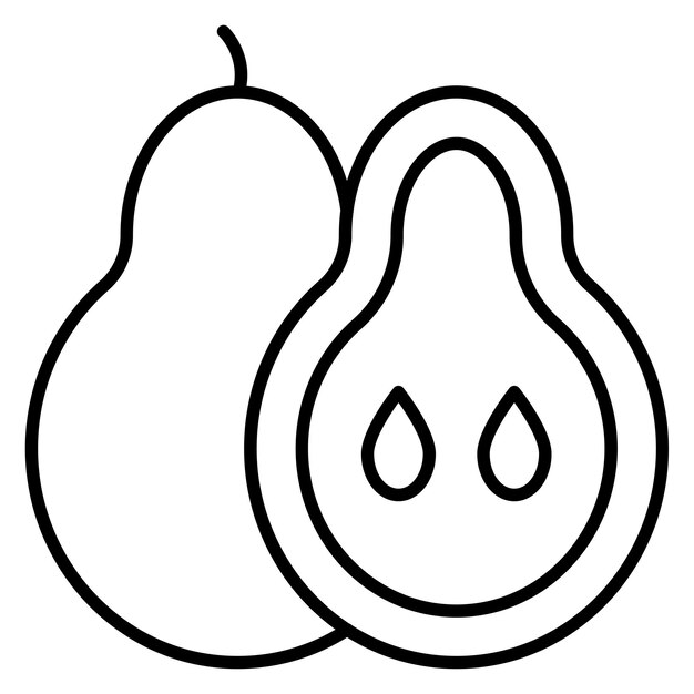 Estilo de ilustración vectorial de las peras