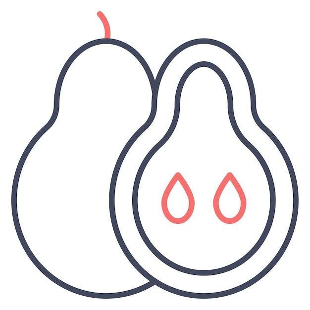 Estilo de ilustración vectorial de las peras