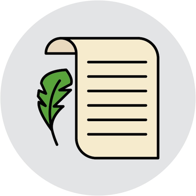 Estilo de la ilustración vectorial del pergamino