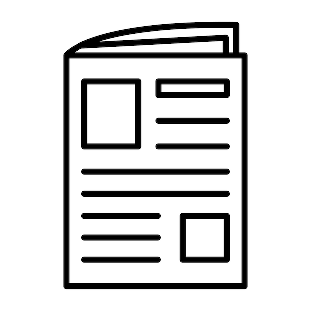 Estilo de ilustración vectorial de periódico