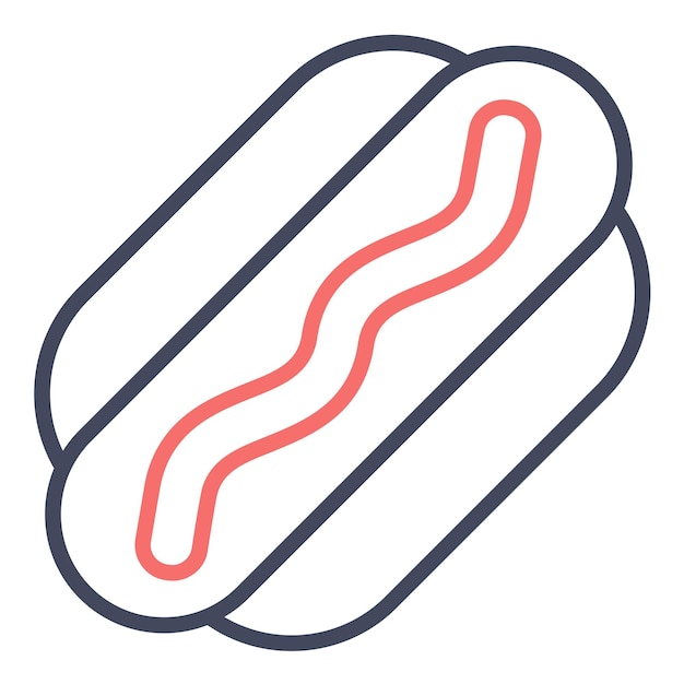 Estilo de ilustración vectorial de perritos calientes
