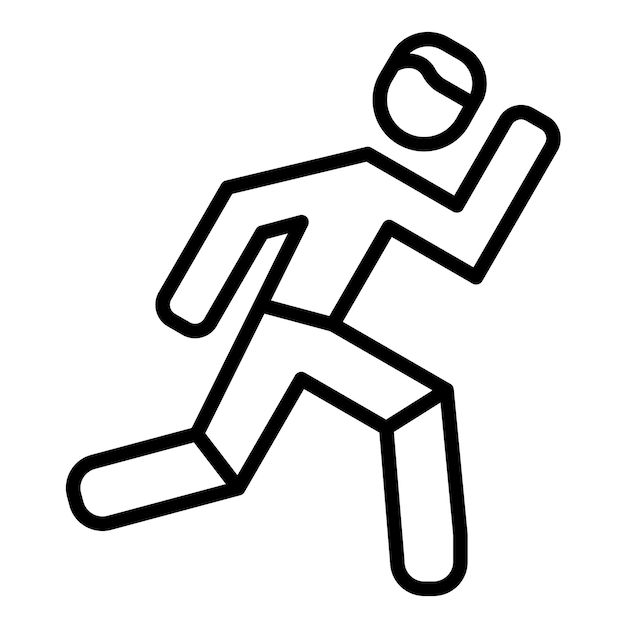 Estilo de la ilustración vectorial de la persona que corre