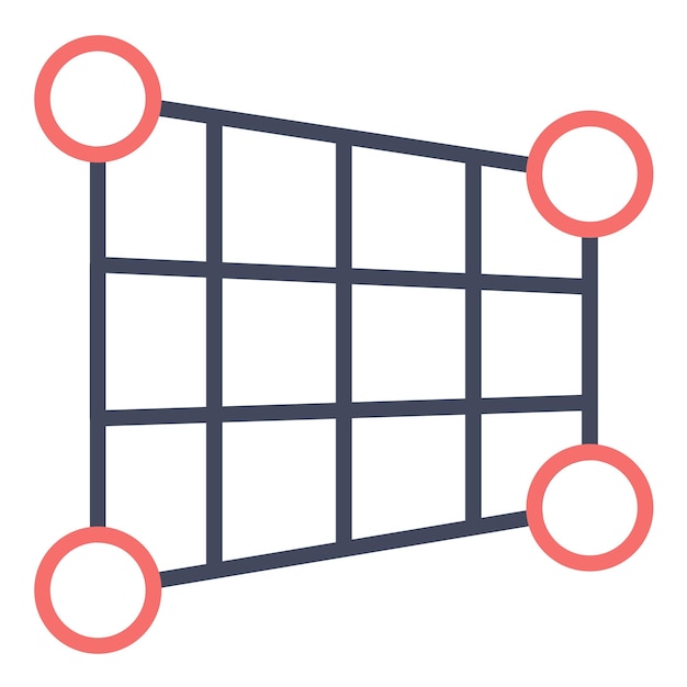 Estilo de la ilustración vectorial en perspectiva
