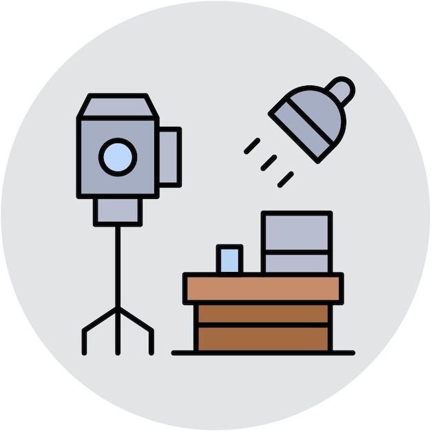 Estilo de ilustración vectorial de Photo Studio