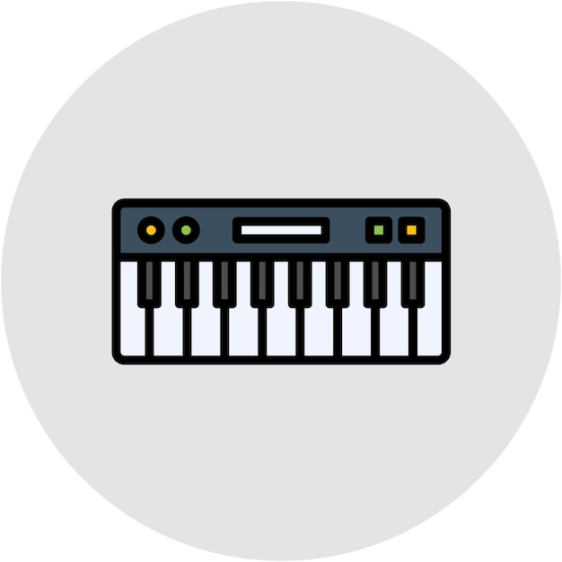 Estilo de ilustración vectorial para piano