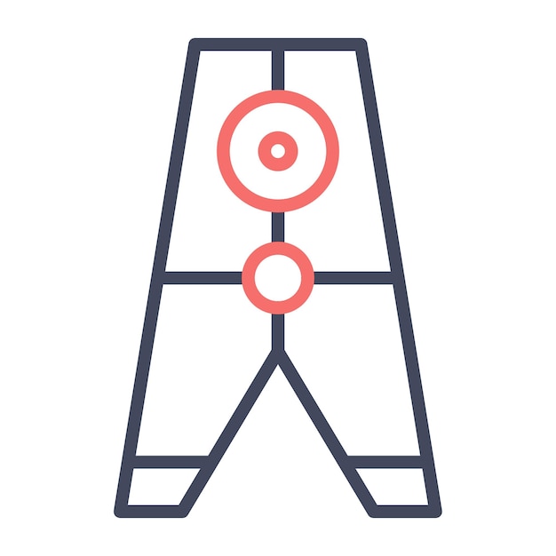 Estilo de ilustración vectorial de pin de ropa