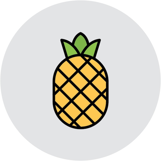 Vector estilo de ilustración vectorial de piña