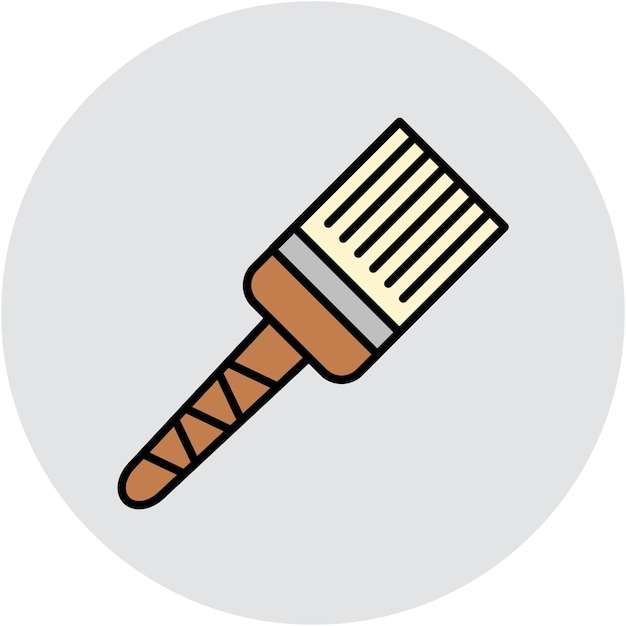 Estilo de la ilustración vectorial del pincel de Basting