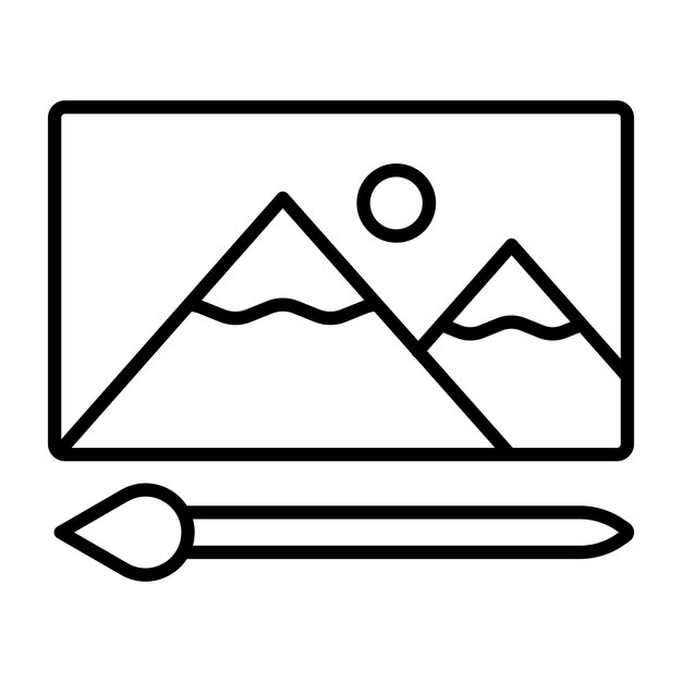 Estilo de la ilustración vectorial de pintura