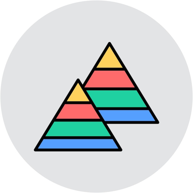 Estilo de ilustración vectorial de la pirámide