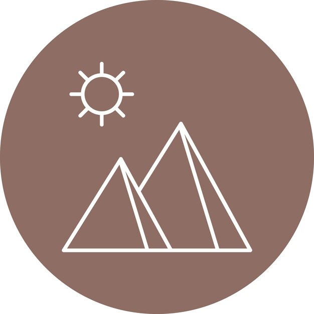 Estilo de ilustración vectorial de la pirámide