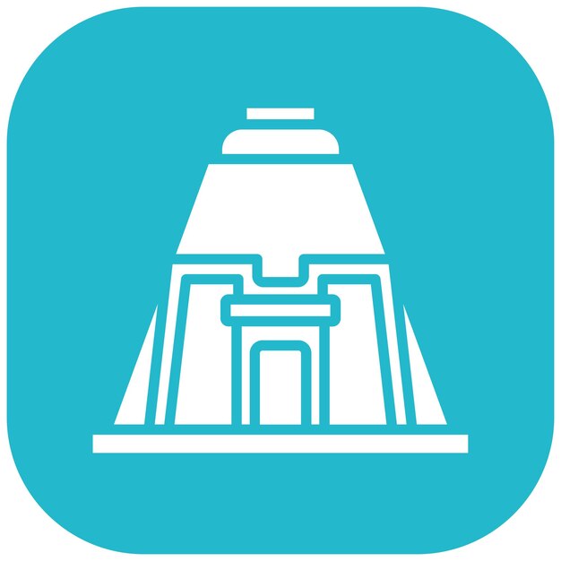 Estilo de ilustración vectorial de las pirámides nubias