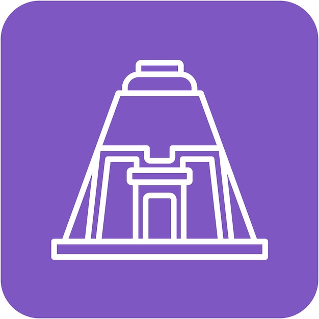 Estilo de ilustración vectorial de las pirámides nubias