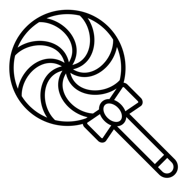Estilo de la ilustración vectorial de la piruleta