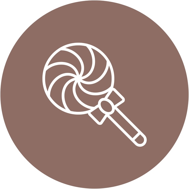 Estilo de la ilustración vectorial de la piruleta