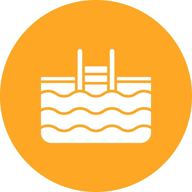 Estilo de ilustración vectorial de la piscina