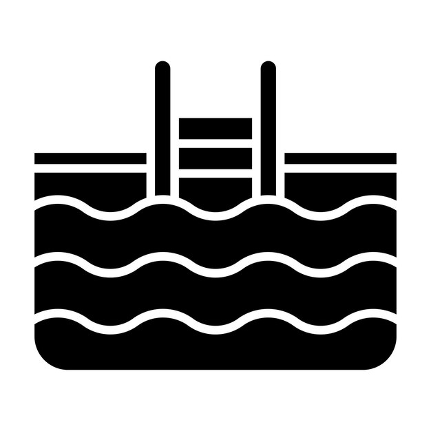Estilo de ilustración vectorial de la piscina