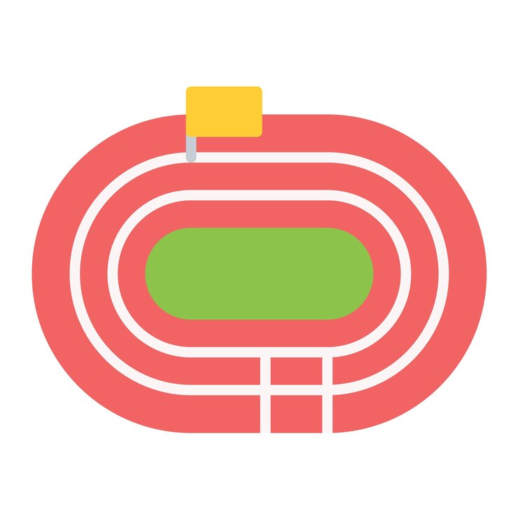 Vector estilo de ilustración vectorial de la pista en ejecución