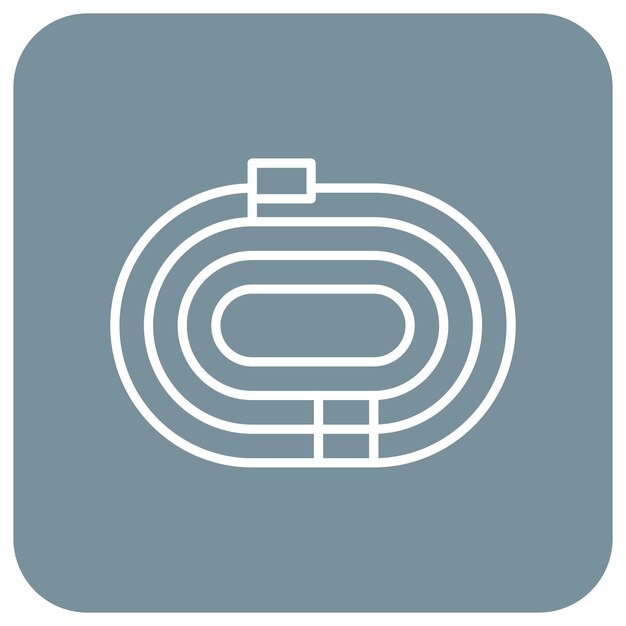 Estilo de ilustración vectorial de la pista en ejecución
