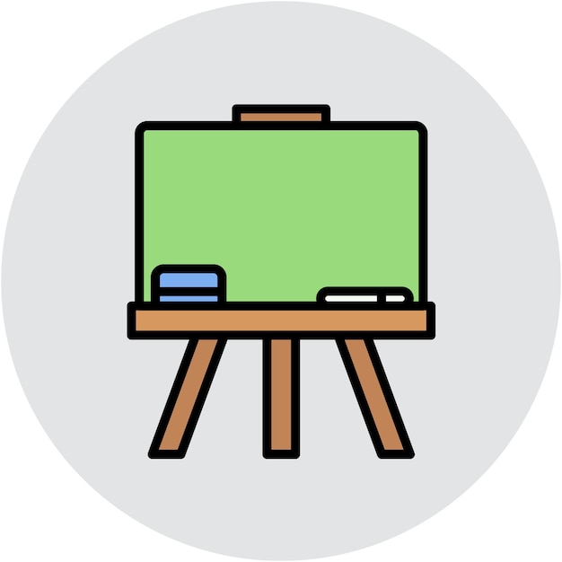 Estilo de la ilustración vectorial de la pizarra