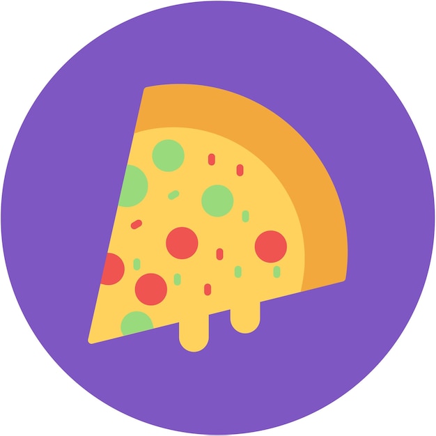 Estilo de ilustración vectorial de la pizza
