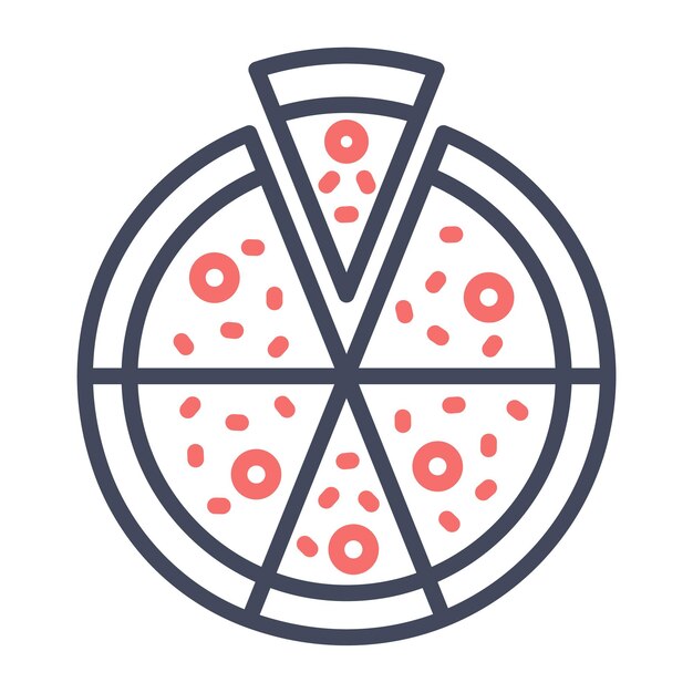 Estilo de ilustración vectorial de la pizza