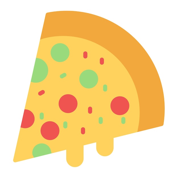Estilo de ilustración vectorial de la pizza