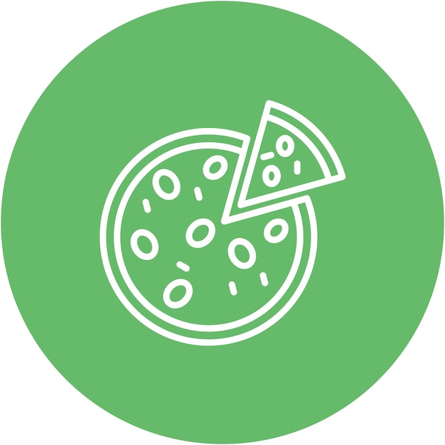 Estilo de ilustración vectorial de la pizza