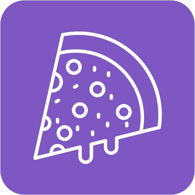Estilo de ilustración vectorial de la pizza