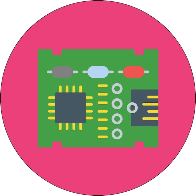 Vector estilo de ilustración vectorial de la placa de pcb