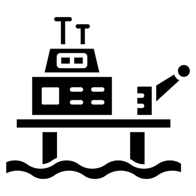 Estilo de ilustración vectorial de la plataforma de aceite