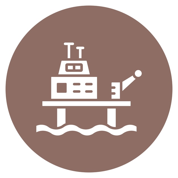 Estilo de ilustración vectorial de la plataforma de aceite