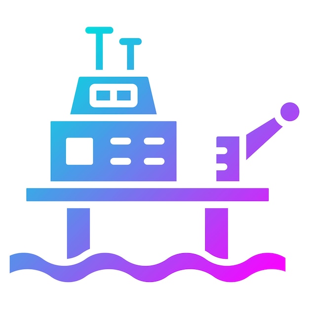 Estilo de ilustración vectorial de la plataforma de aceite